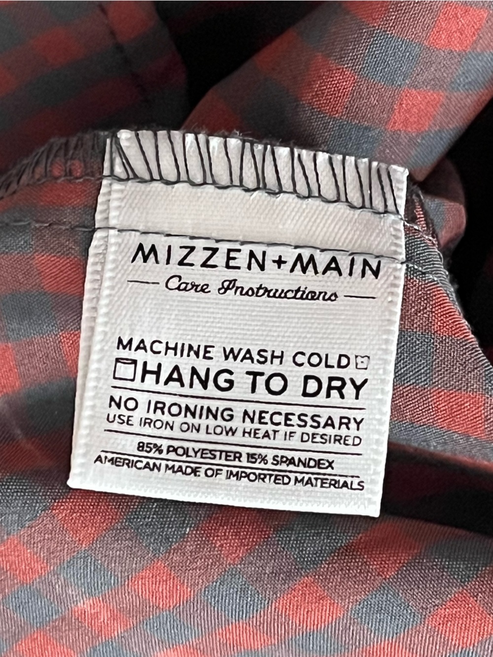 Mizzen + Main Leeward Collection stretch Button Down Checkered Shirt - Picture 5 of 7